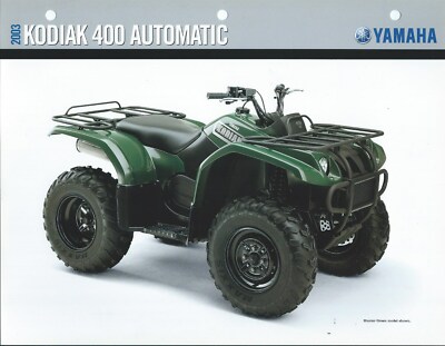 ATV Data Sheet - Yamaha - Kodiak 400 Automatic YFM400AR Hunter