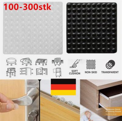 100-300 Stk Schranktürenschrank Soft Close Gummidämpfer Stoßstange 8 mm x 2.5 mm