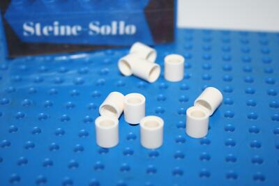 Lego (c) 10x Technic - Hülse Pin Verbinder  - weiß - 18654 - connector
