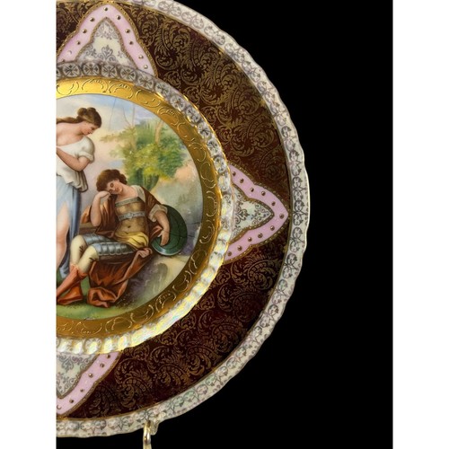 Royal Vienna Austria Beehive Mark Neoclassic "Maidens" Scene Cabinet Plate 9 1/2 - Picture 5 of 8