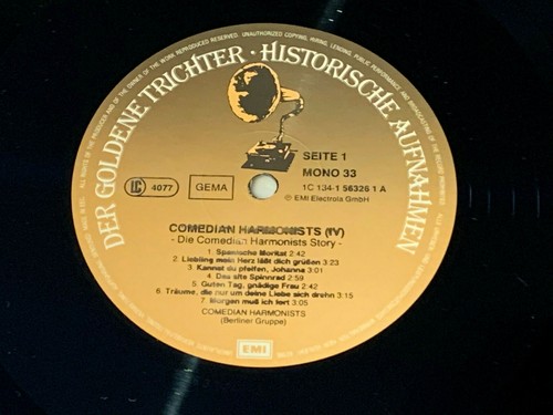 Die COMEDIAN HARMONISTS Story DER GOLDENE TRICHTER EMI ELECTROLA 2LP MINT - Picture 4 of 5