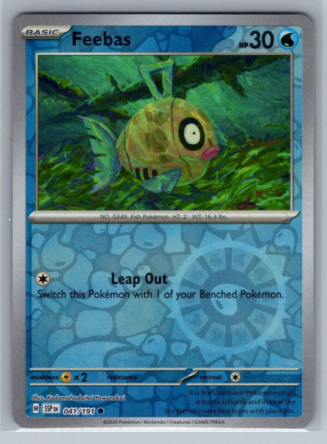 Fake Feebas Pokemon Feebas 041/191 Reverse Holo Surging Sparks | eBay