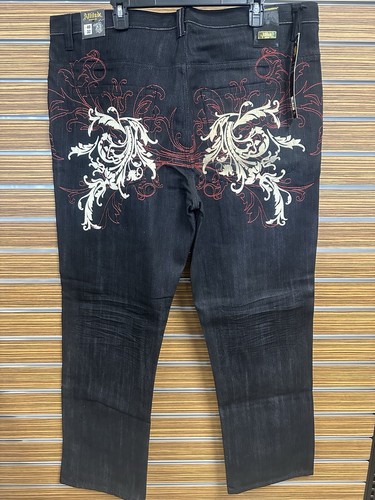 ATTITUDE GOLD Vintage WIDE LEG Jeans with Design 40x32