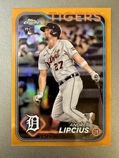 2024 Topps Chrome Andre Lipcius 24/25 True Orange Refractor RC #227 SP
