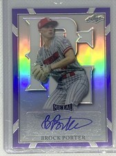 2021 LEAF PERFECT GAME METAL PURPLE REFRACTOR BROCK PORTER AUTO #16/25