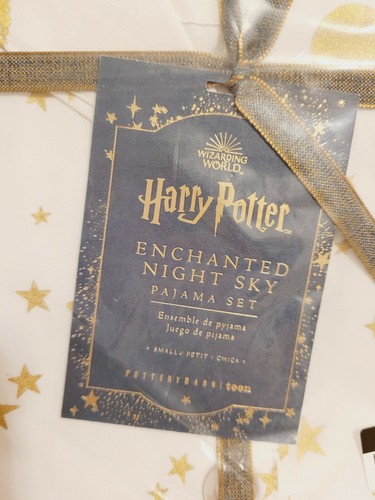 Pottery Barn HARRY POTTER™ Enchanted Night Sky Pajama Set SMALL White & Gold - Picture 2 of 4