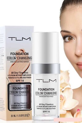 Magic makellose farbwechselnde Foundation TLM Make-up Hautton ändern (WEISS)
