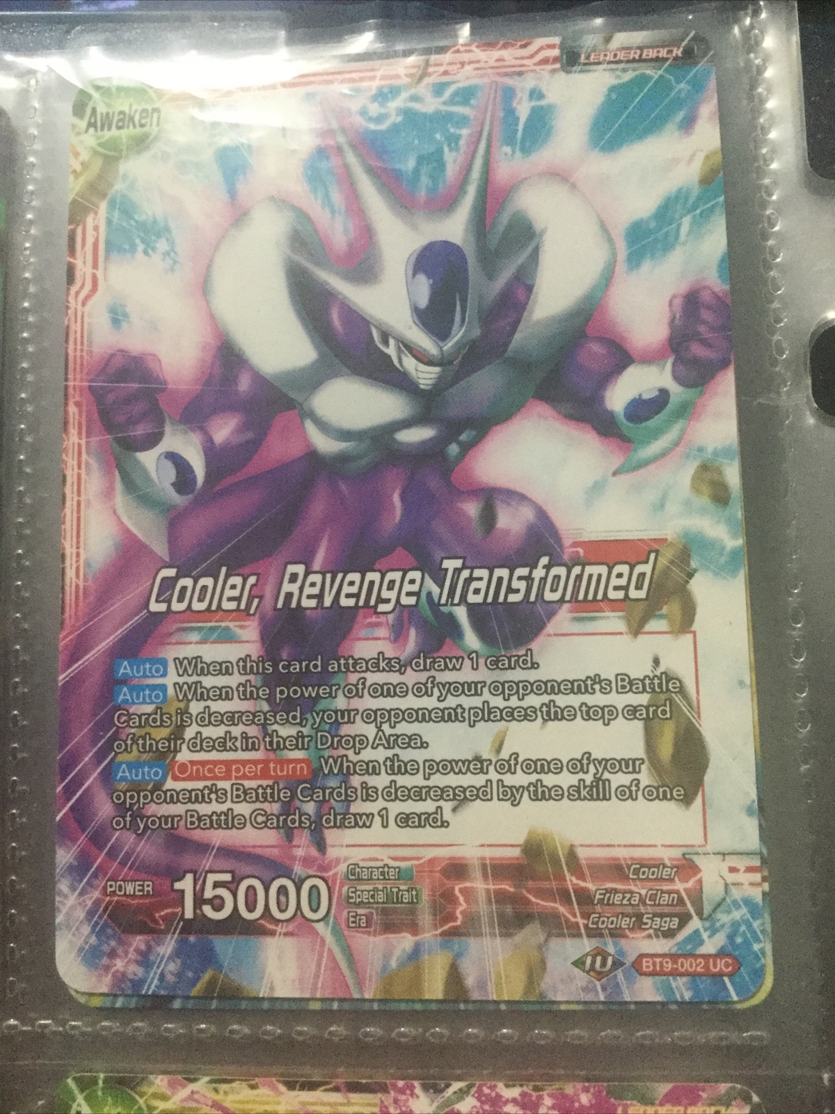 Cooler / Cooler, Revenge Transformed BT9002 UC Red Dragonball Super TCG eBay