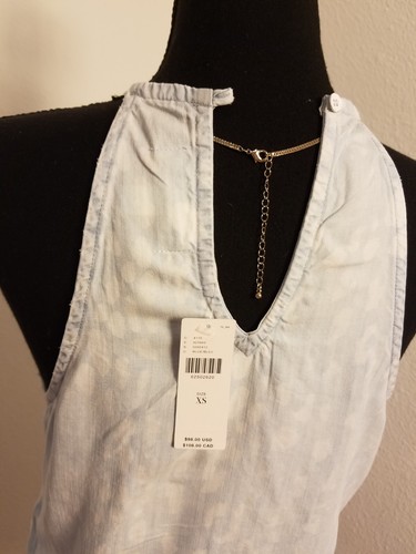 Anthropologie Cloth and Stone Sleeveless Tencel Button Up Blouse Light Blue XS - Picture 5 of 9