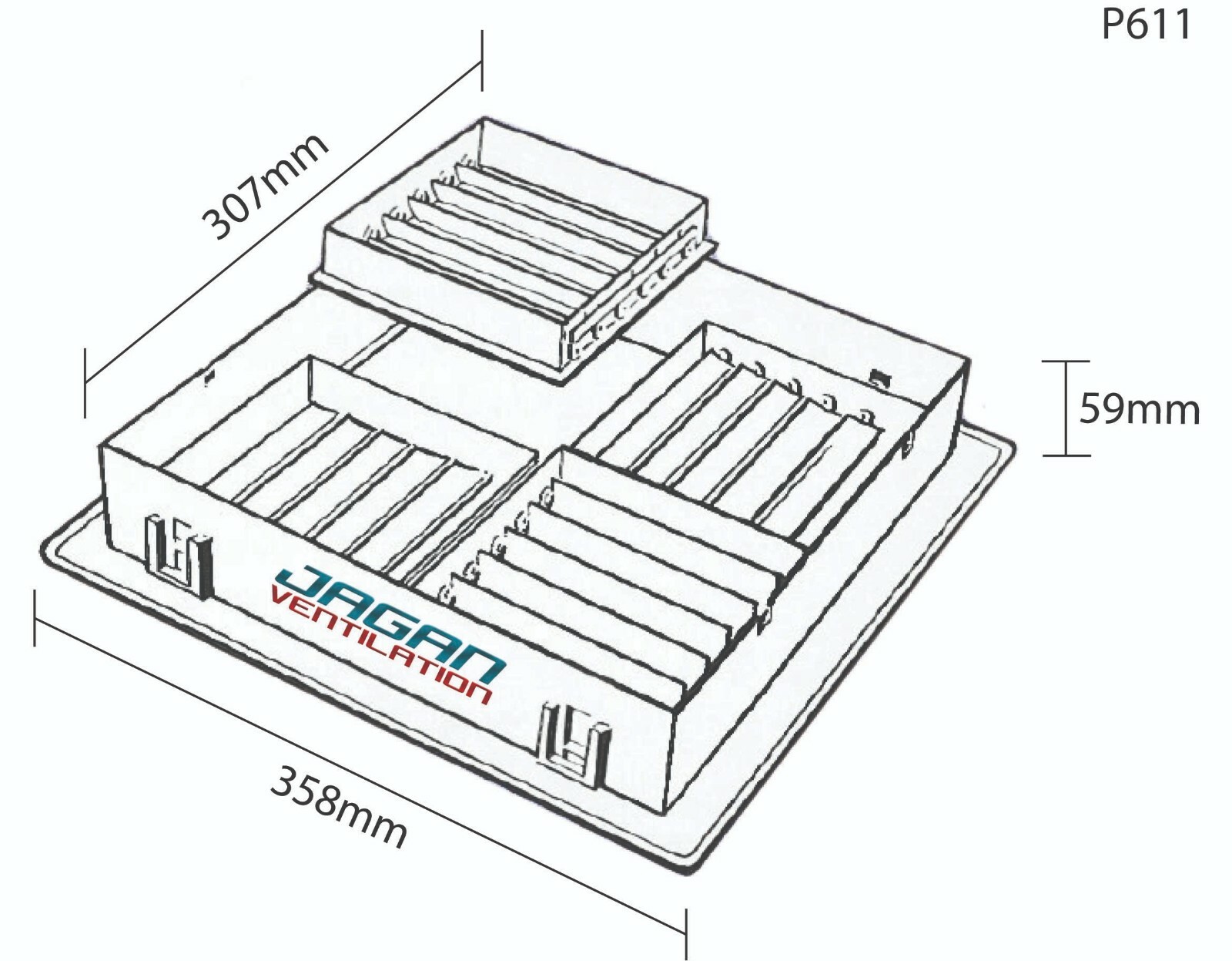 Multi Directional Ceiling Outlet Vent 300 x 300mm eBay