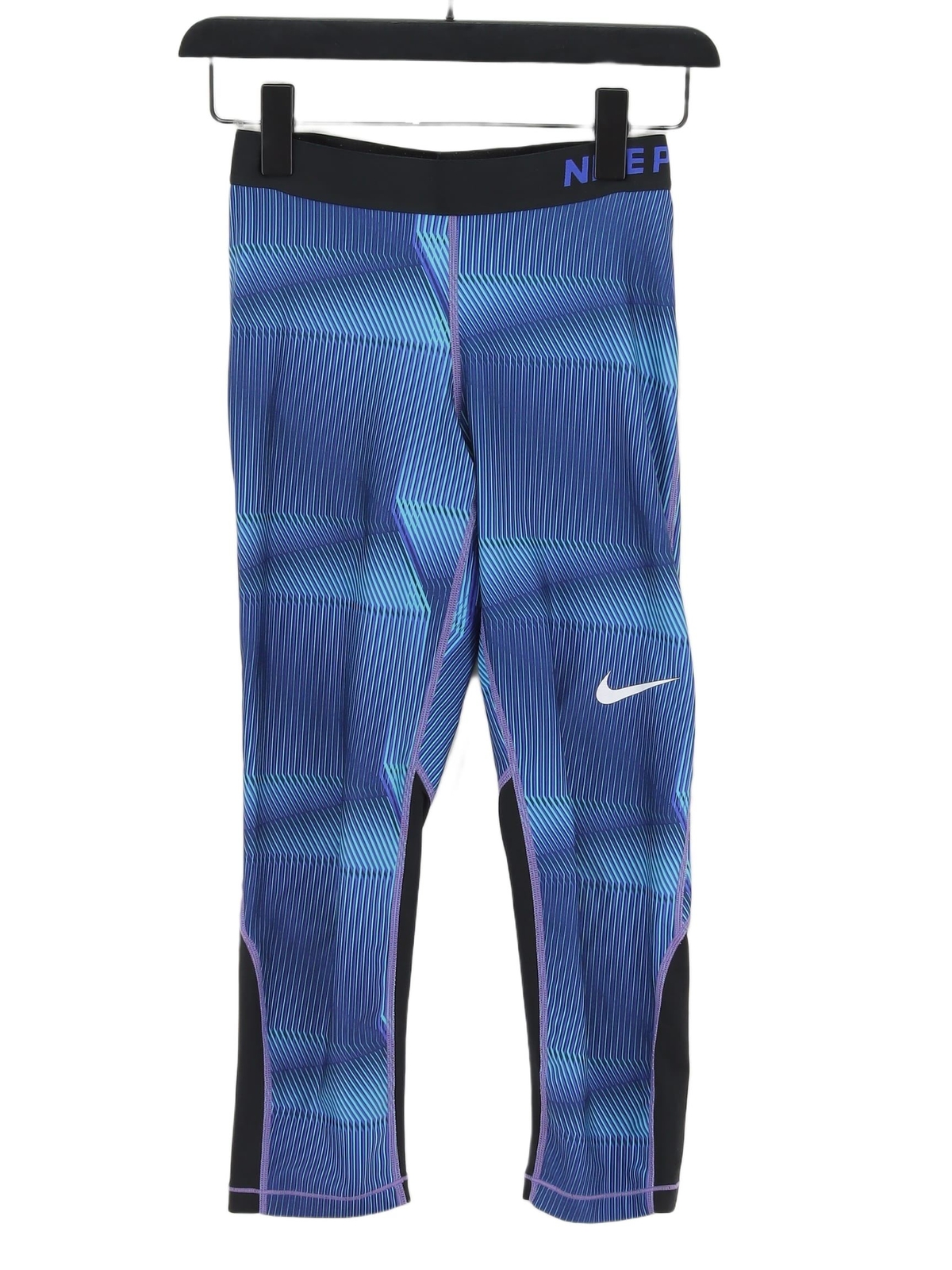 ALTRA Nike Leggings Donna S Blu Geometrico 100% Altro Ritagliato