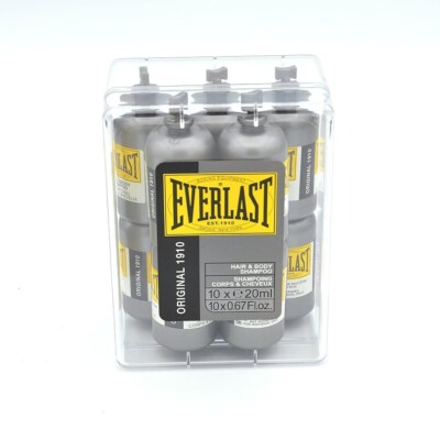 EVERLAST Hair & Body Shampoo - 10 flaconi monouso Uomo, Sport, Palestra, Viaggio