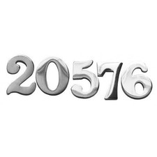 NEW Police Chrome Numbers Pin Back 0 - 9 Epaulettes Uniform ID Collar Number