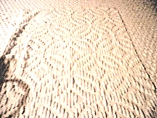 Vintage Snowy White Chenille Bedspread Fabric 18 x 24