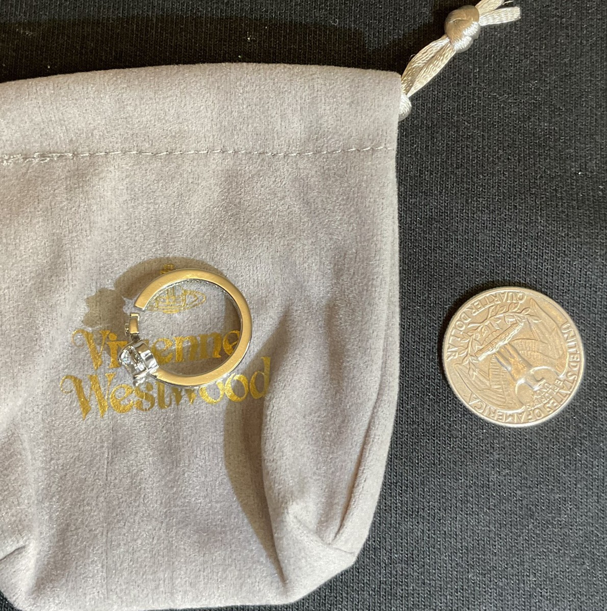 Vivienne Westwood Maitena Open Orb Ring size 7 New in box