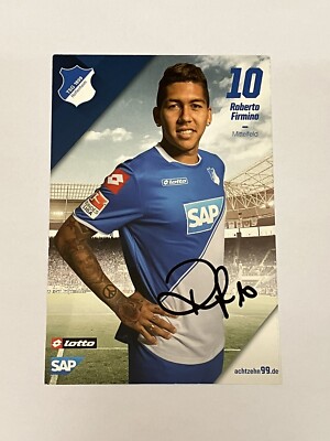 Bobby Firmino 2014-15 Original Hand Signed Hoffenheim Autograph Card  Liverpool