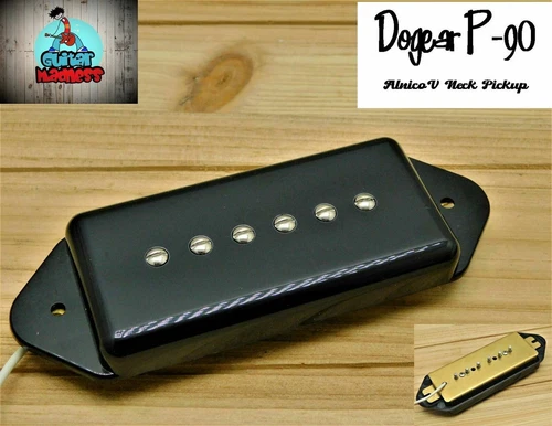 G.M. P90 DOG EAR NECK PICKUP BLACK ALNICO 5 MAGNETS