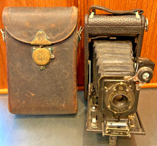 Art Deco Style No. 1-A Autographic KODAK JR. Camera with Original Leather Case