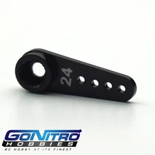 NEW Go Nitro Hobbies 24T Small Aluminum One Way Servo Arm Black Hitec