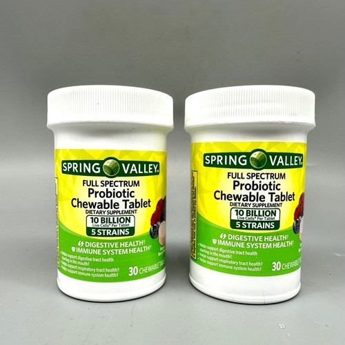 Spring Valley Probiotic 10 Billion Chewable Full Spectrum 2PK x 30Ct