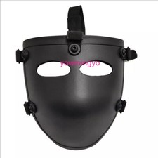 Tactical Ballistic IIIA Bullet Proof Face Guard Shield Mask Aramid Fiber Black