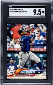 2018 Topps Update Ronald Acuna Jr Rookie RC Blue Jersey #US250 SGC 9.5 Braves