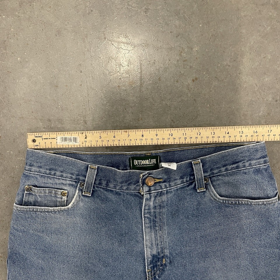 Vintage Outdoor Jean Shorts Jorts Preppy Shorts Size 35” Waist Preppy