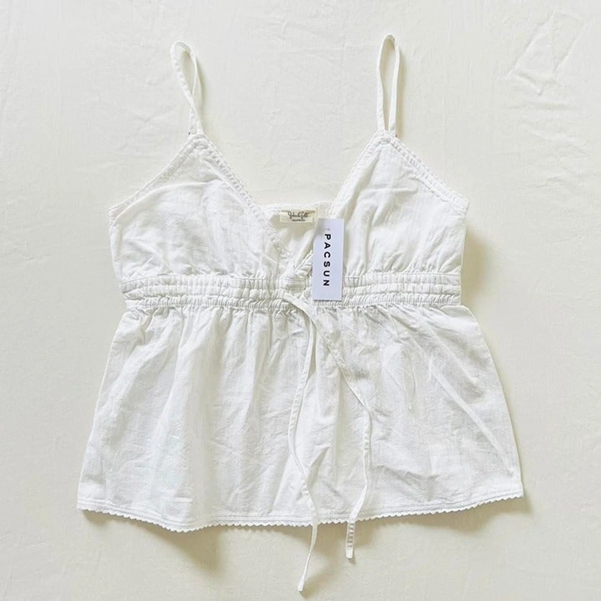 BNWT Brandy Melville/John Galt White Tiffany/Edith Front Tie Tank