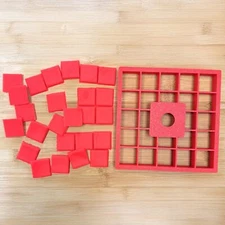 25x1”x1" Multi Squares Cookie Cutter (5 x 5 in) Sturdy, Durable and Reusable