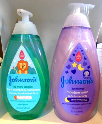 Johnson s 2 in 1 Shampoo and Conditioner 20.3 and Bedtime Moisture Wash 27.1 oz
