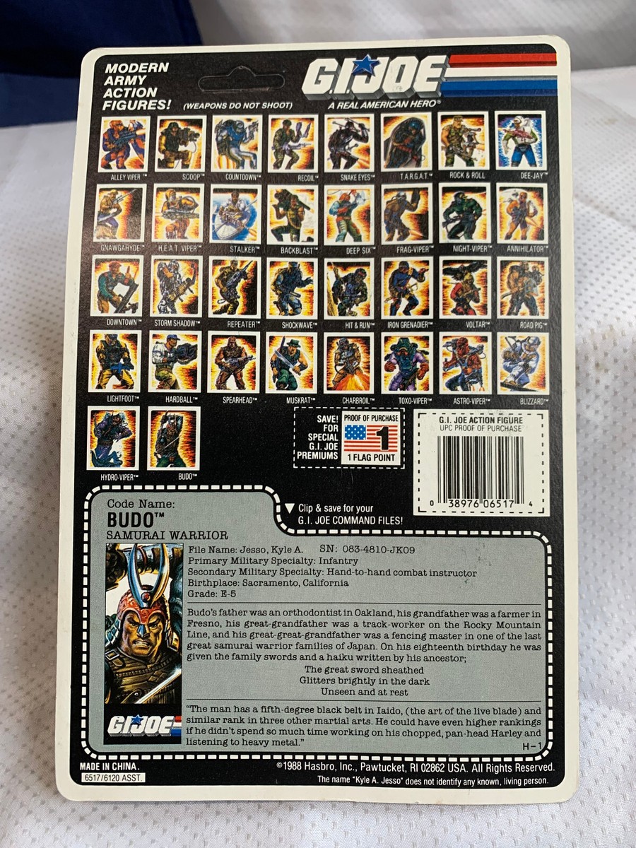 1988 Hasbro G.I. Joe BUDO Samurai Warrior Action Figure 1988 Hasbro G.I. Joe BUDO Samurai Warrior Action Figure