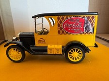 Coca Cola ERTL Die-Cast Metal Bank Black Yellow Delivery Truck-SHELF LIFE NO BOX