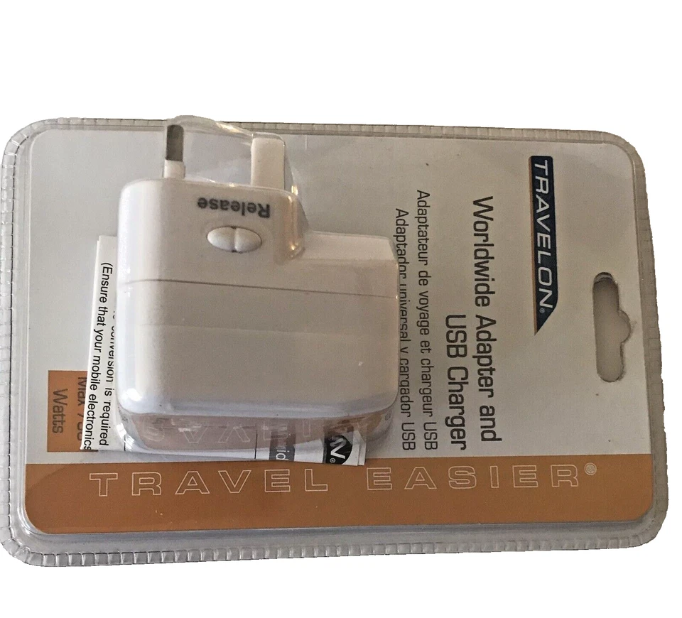 NIP Travelon Worldwide Adapter & USB Charger Compatible 150 Countries Orig 39.99 - Image 4 of 4