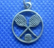 Sterling Silver Tennis Set Charm