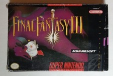 Final Fantasy III 3 Super Nintendo SNES Box ONLY, NO GAME, Authentic READ