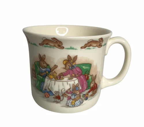 Vintage 1936 English Fine China Royal Doulton Bunnykins Mug Dinner 