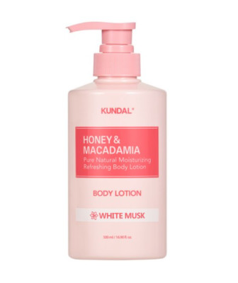Kundal Honey & Macadamia Body Lotion White Musk 500ml Moisturizing K-Beauty