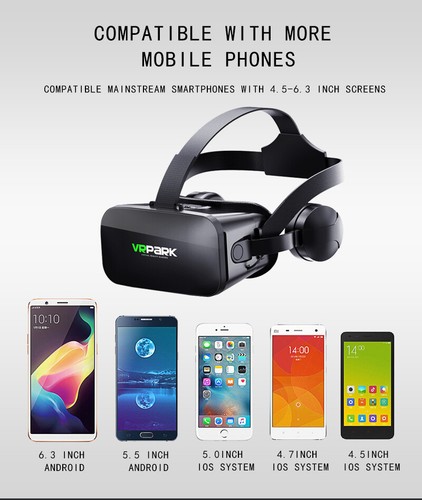 3D VR Brille Helm Glas Virtual Reality Headset für 4.5-6inch Smartphone - Bild 12 von 17