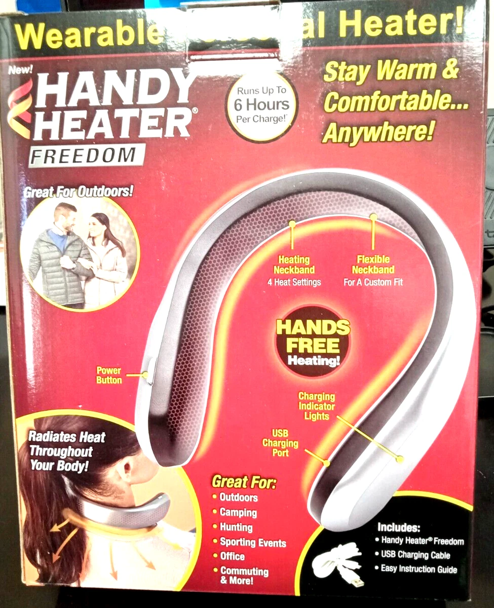 Ontel Handy Heater Freedom Neck Wearable Personal Heater USB Silver 22001  (1228) | eBay