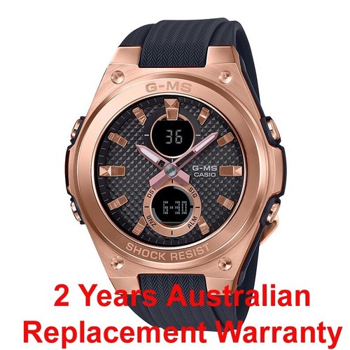 CASIO BABY-G G-MS WOMEN WATCH MSGC100 MSG-C100G-1A PINK GOLD x BLACK 2Y  WARRANTY 4549526223860 | eBay