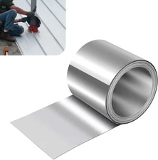 Aluminum Flashing Roll,4In X 10Ft Metal Roof Panels,26 Gauge (0.0157"/0.4Mm) Alu