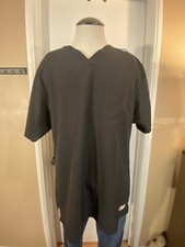 Skechers by Barco Women's Nurse Medical Scrub Top Black Soft Stretch Size M