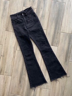 Thom Krom Women s Flared Denim Jeans   Black Ash, Avant-Garde Size XS