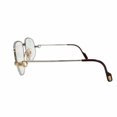 Cartier Brille Trinity 2C Dekor Silber Gold Farbe für Herren Breite13,4cm