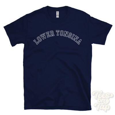 LOWER TONSINA T-SHIRT RETRO VARSITY STYLE alaska copper river census area