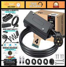 7-way Trailer Wiring Harness Kit 4ft Waterproof Junction Box Labeled Terminal 7-way Trailer Wiring Harness Kit 4ft Waterproof Junction Box Labeled Terminal