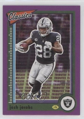 2022 Panini Classics Timeless Tributes Purple 25/50 Josh Jacobs #58 n1u