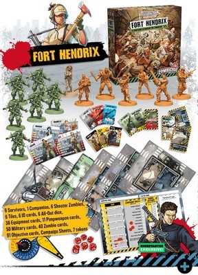 CMON Zombicide 2nd Edition Fort Hendrix with Gabriel Kickstarter Exclusive