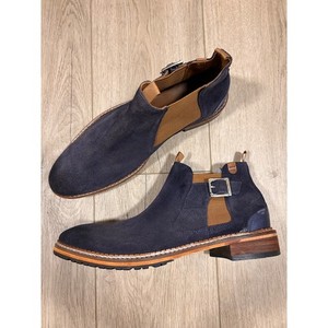 Reserved Footwear Men RF1014 Navy Blue Faux Suede Chelsea Boots Size 11 Hybrid Navy Blue Mens Chelsea Boots | eBay main image 2