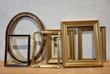 LOT de 6 grandes cadres anciens XIX et XX / bois /doré feuille / ovale/peinture